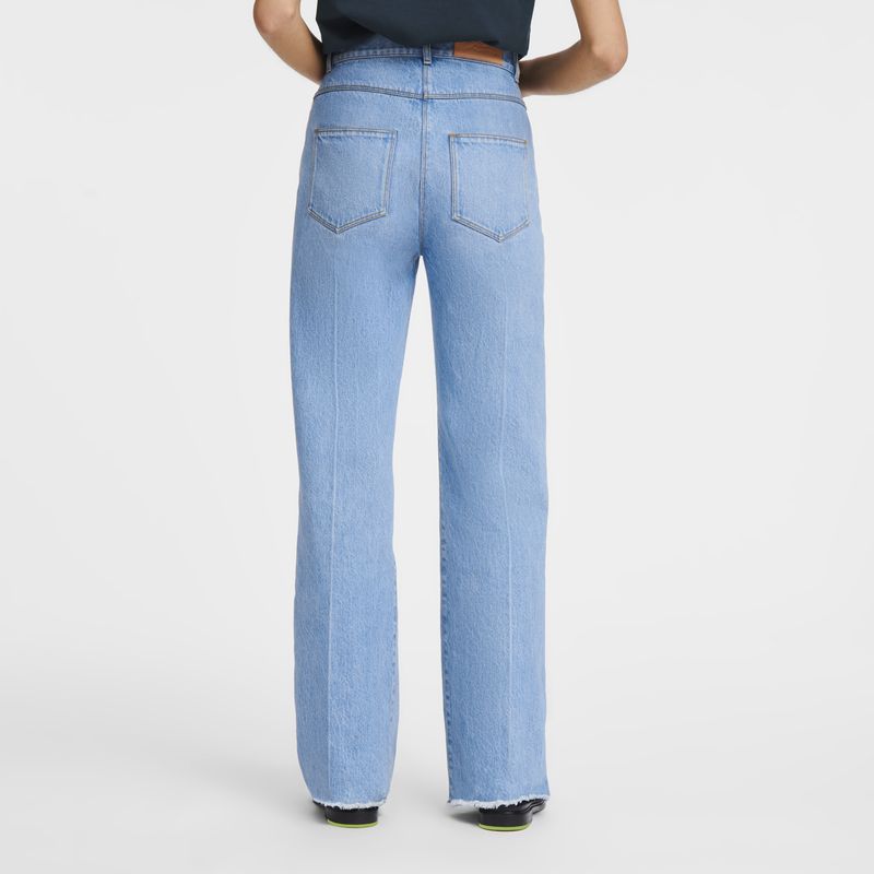 long champ Jean's Denim Női Nadrág Kék | HURV7700