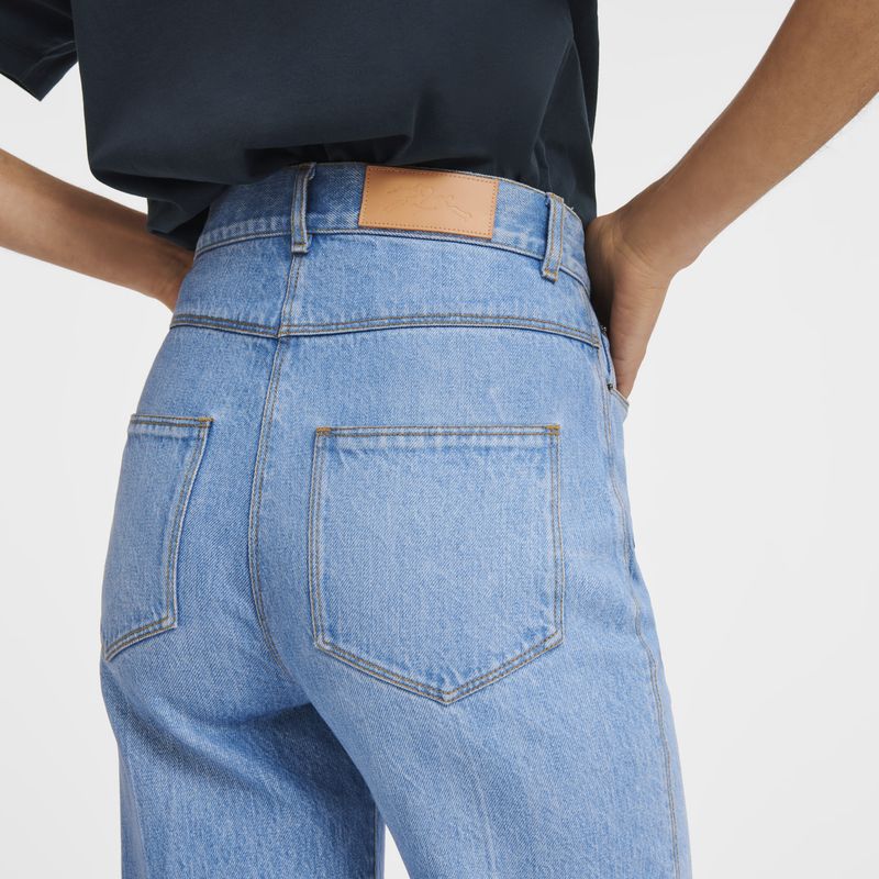 long champ Jean's Denim Női Nadrág Kék | HURV7700