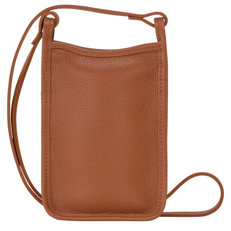 long champ Le FoulonnÉ 1 Leather Férfi Tok Caramel | HUJP7297