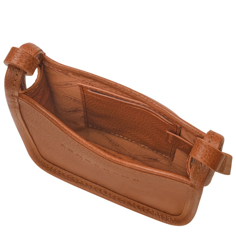 long champ Le FoulonnÉ 1 Leather Férfi Tok Caramel | HUJP7297