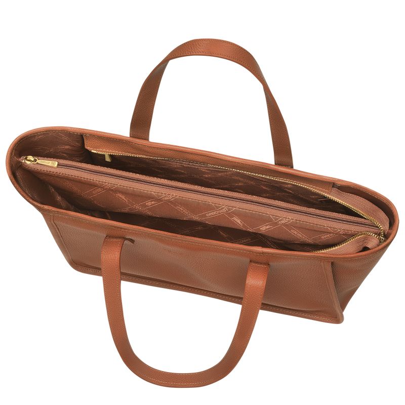 long champ Le FoulonnÉ L Tote Leather Női Válltáskák Caramel | HUNW8865