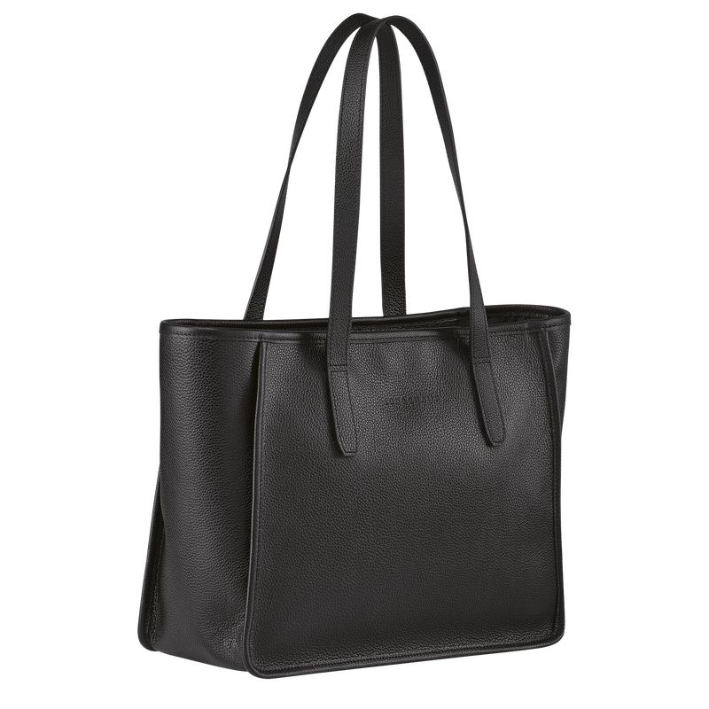 long champ Le FoulonnÉ L Tote Leather Női Válltáskák Fekete | HUBE8864