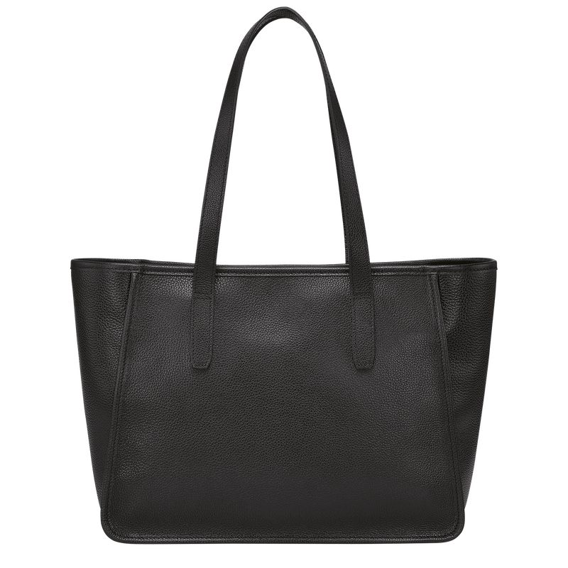 long champ Le FoulonnÉ L Tote Leather Női Válltáskák Fekete | HUBE8864