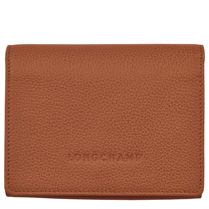 long champ Le FoulonnÉ Leather Férfi Pénztárca Caramel | HUFD7398