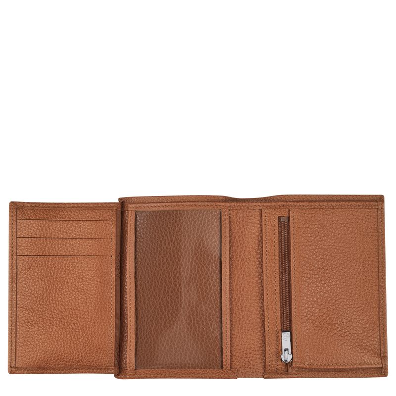 long champ Le FoulonnÉ Leather Férfi Pénztárca Caramel | HUSG7396