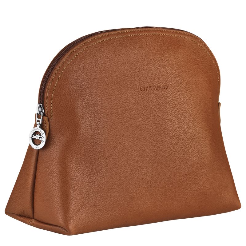 long champ Le FoulonnÉ Leather Férfi Toaletttáskák Caramel | HUXY7145