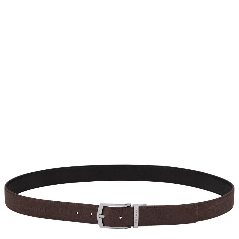 long champ Le FoulonnÉ Leather Férfi Öv Fekete | HUPJ7082