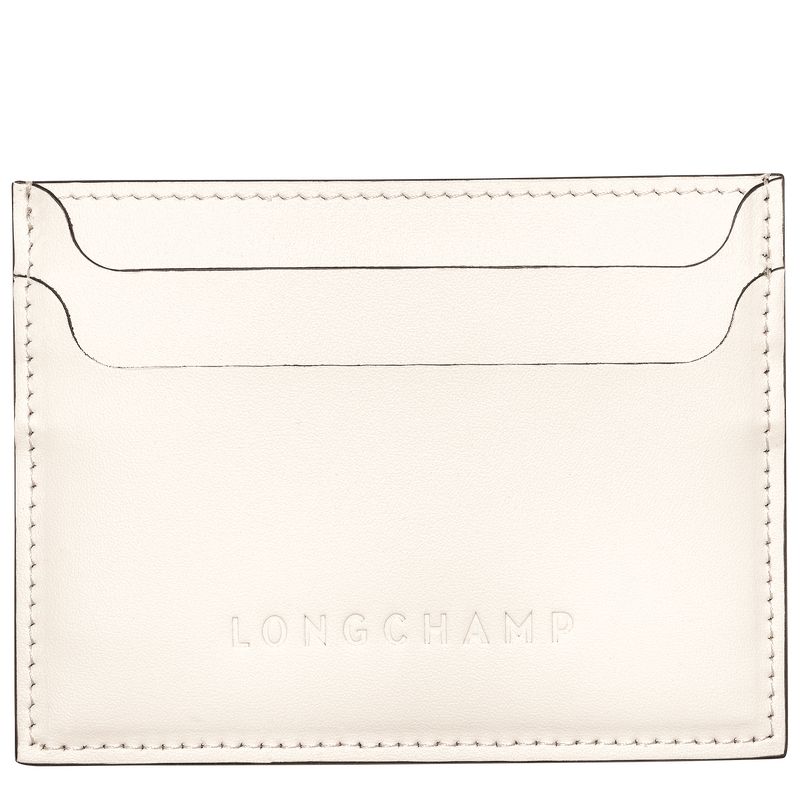 long champ Le FoulonnÉ Leather Női Kártyatartó Ecru | HUTC8533