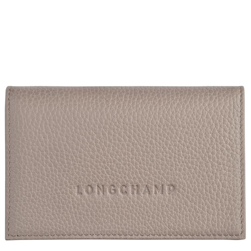 long champ Le FoulonnÉ Leather Női Kártyatartó Turtledove | HUOK8520