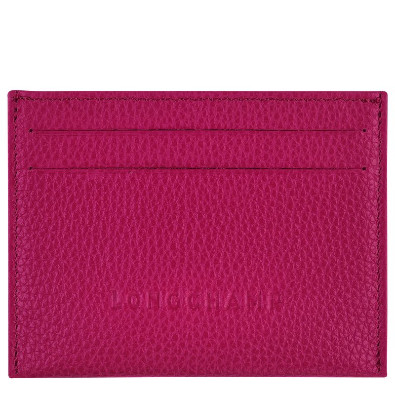 long champ Le FoulonnÉ Leather Női Kártyatartó Beetroot | HUAH8487