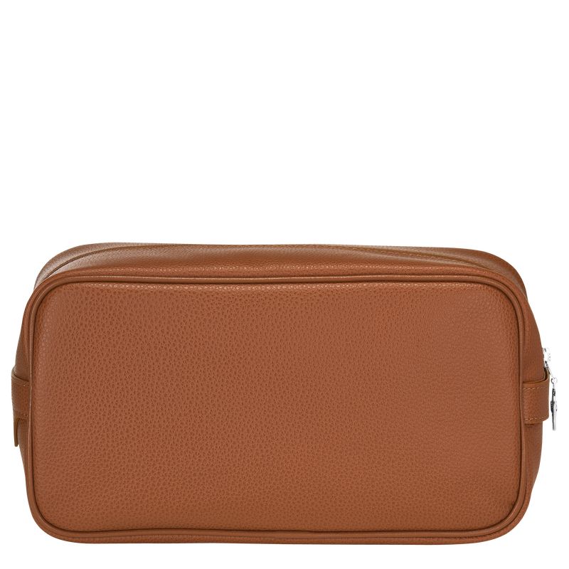 long champ Le FoulonnÉ Leather Női Toaletttáskák Caramel | HUSG8205