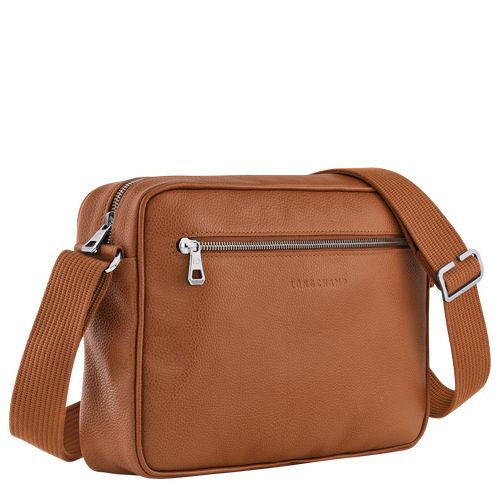 long champ Le FoulonnÉ M Camera Leather Férfi Crossbody Táska Caramel | HUDF7580