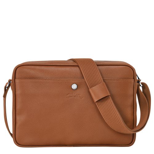 long champ Le FoulonnÉ M Camera Leather Férfi Crossbody Táska Caramel | HUDF7580