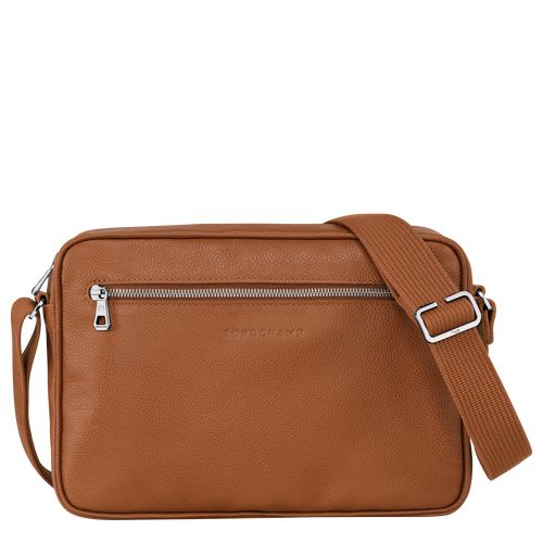 long champ Le FoulonnÉ M Camera Leather Férfi Crossbody Táska Caramel | HUDF7580