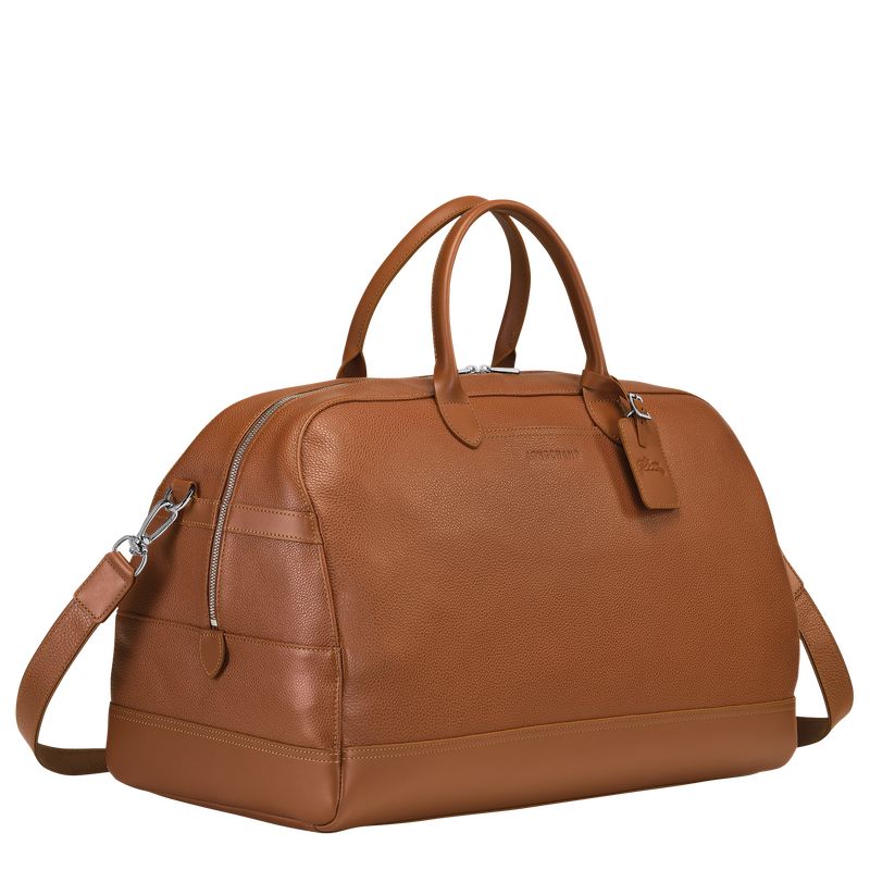 long champ Le FoulonnÉ M Leather Férfi Utazótáskák Caramel | HUQM7229