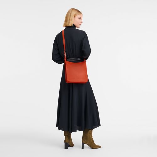 long champ Le FoulonnÉ M Leather Női Crossbody Táska Paprika | HUSG8933