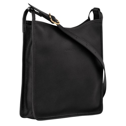 long champ Le FoulonnÉ M Leather Női Crossbody Táska Fekete | HUHA8929