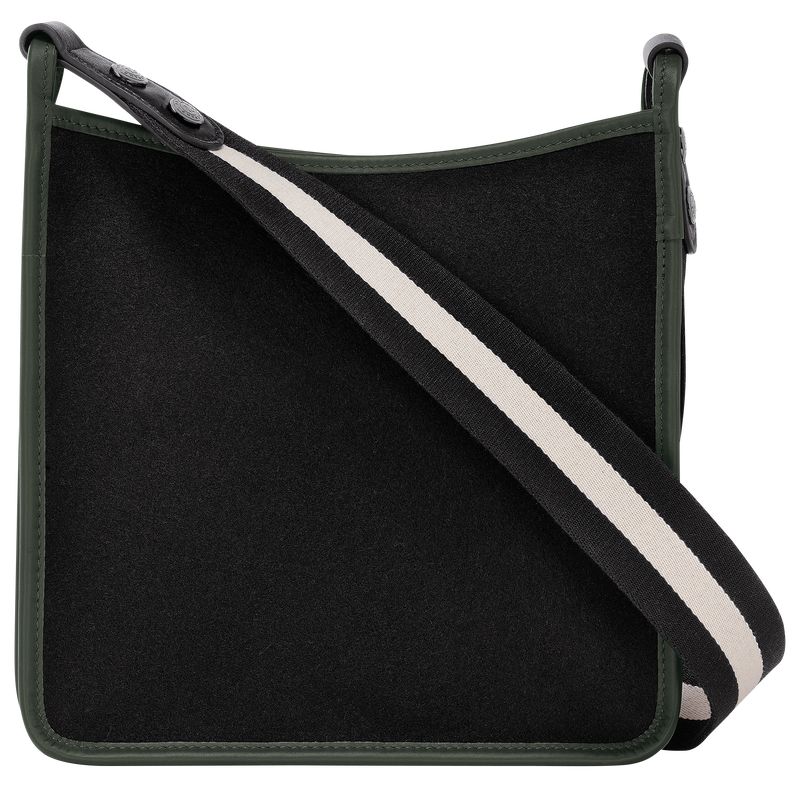 long champ Le FoulonnÉ S Canvas Női Crossbody Táska Fekete | HUTC9001