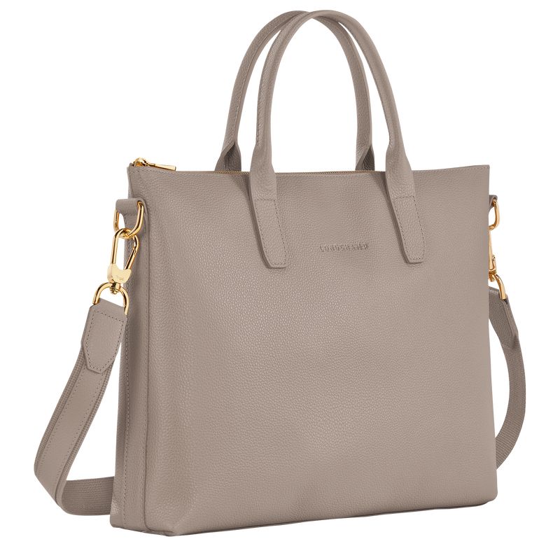 long champ Le FoulonnÉ S Leather Női Aktatáska Turtledove | HUNW8657