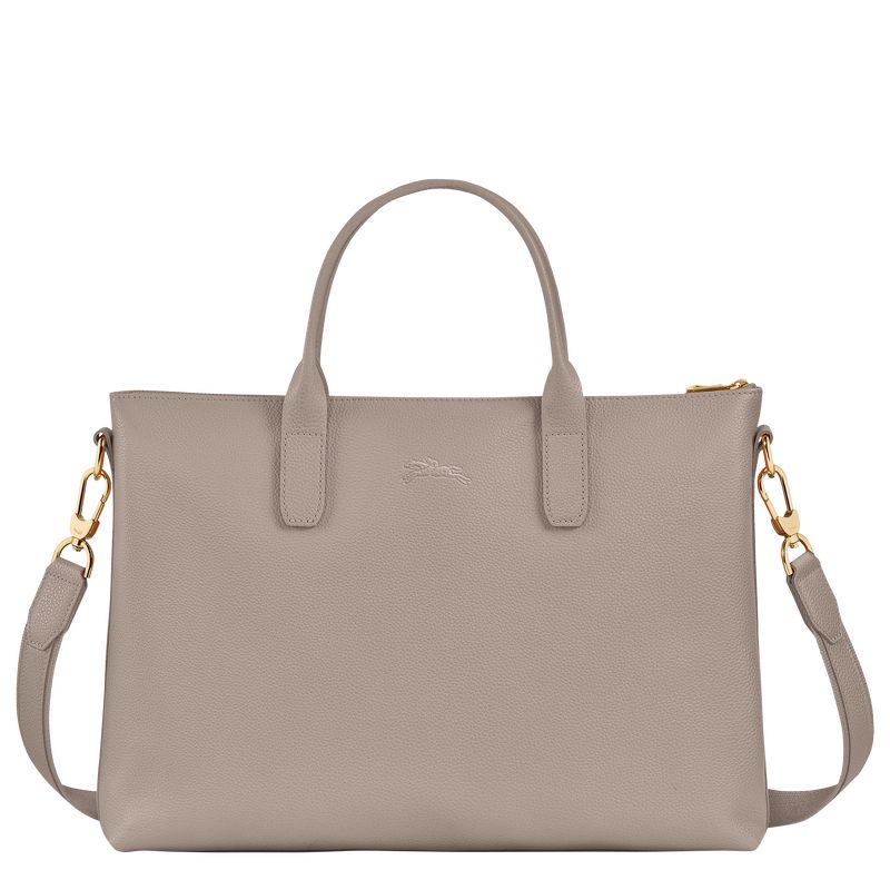 long champ Le FoulonnÉ S Leather Női Aktatáska Turtledove | HUNW8657