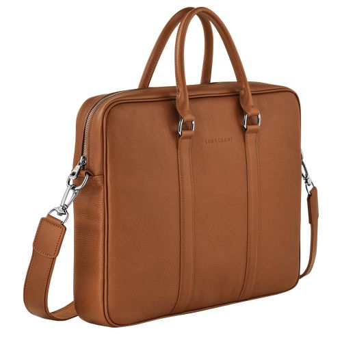 long champ Le FoulonnÉ S Leather Női Aktatáska Caramel | HUKO8650