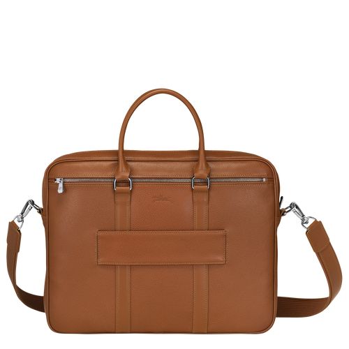 long champ Le FoulonnÉ S Leather Női Aktatáska Caramel | HUKO8650