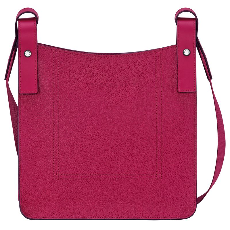 long champ Le FoulonnÉ S Leather Női Crossbody Táska Beetroot | HUNW8969