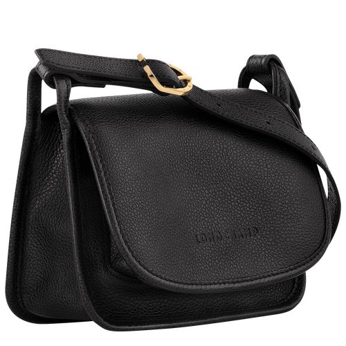 long champ Le FoulonnÉ S Leather Női Crossbody Táska Fekete | HUVR8915