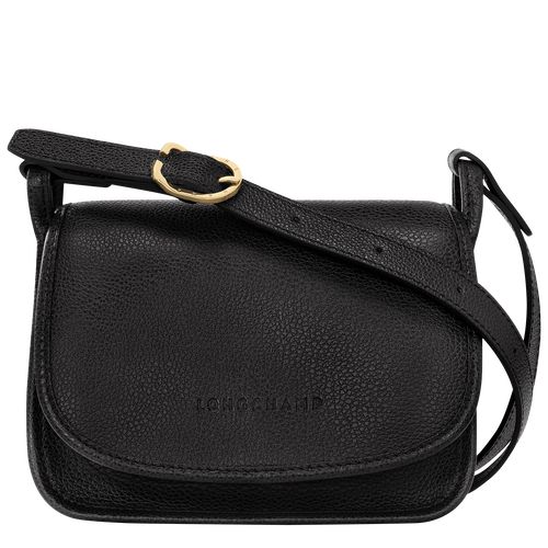 long champ Le FoulonnÉ S Leather Női Crossbody Táska Fekete | HUVR8915