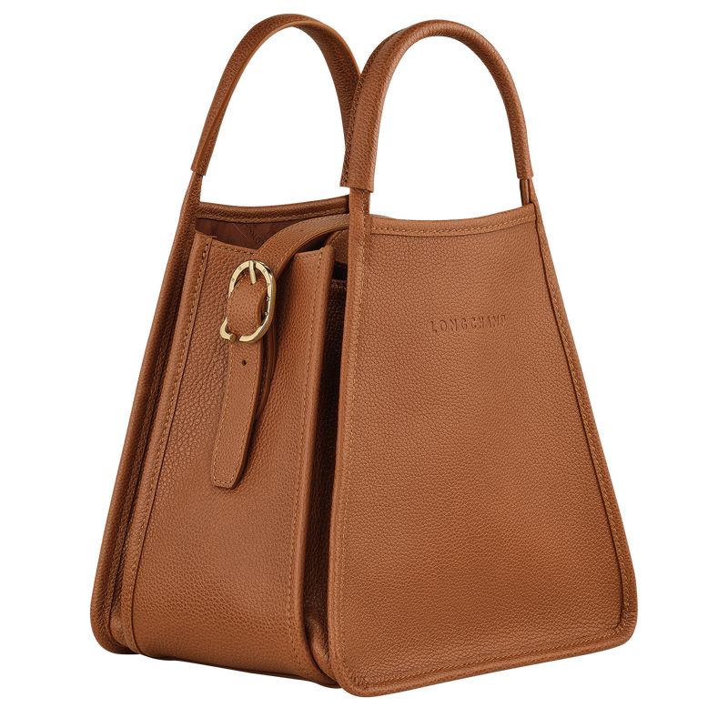 long champ Le FoulonnÉ S Leather Női Kézitáska Caramel | HUIL9160