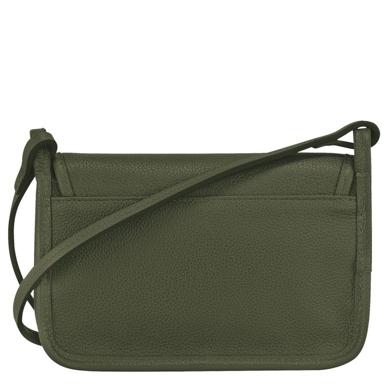 long champ Le FoulonnÉ XS Clutch Leather Női Crossbody Táska Khaki | HUFD9010