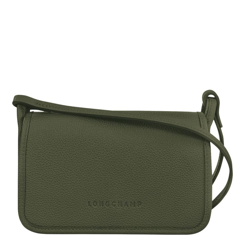 long champ Le FoulonnÉ XS Clutch Leather Női Mini Táskák Khaki | HUOK9352