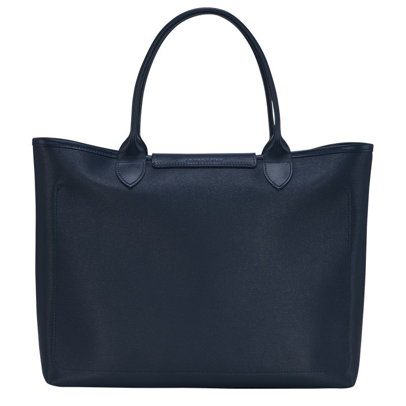 long champ Le Pliage City L Tote Canvas Női Kézitáska Sötétkék | HURV9253