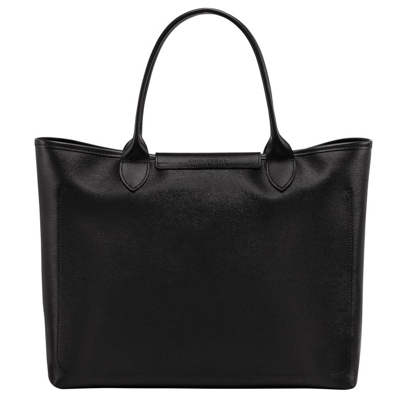 long champ Le Pliage City L Tote Canvas Női Kézitáska Fekete | HUTC9252