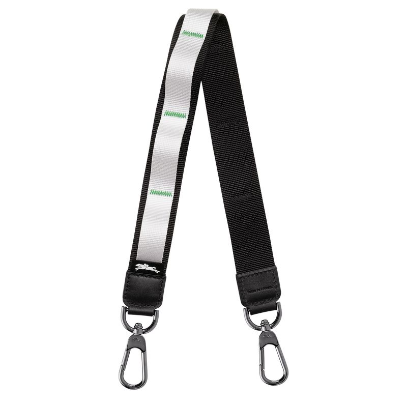 long champ Le Pliage Energy Canvas Női Shoulder Straps Fekete Fehér | HUIL8016