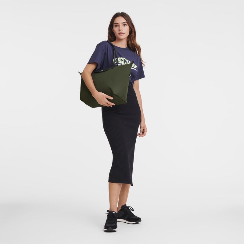 long champ Le Pliage Energy L Tote Recycled canvas Női Válltáskák Khaki | HUUZ8899