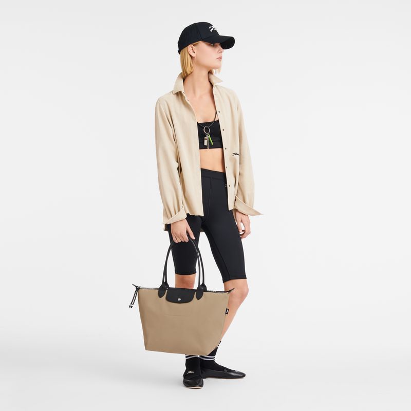 long champ Le Pliage Energy L Tote Recycled canvas Női Válltáskák Clay | HUTC8897