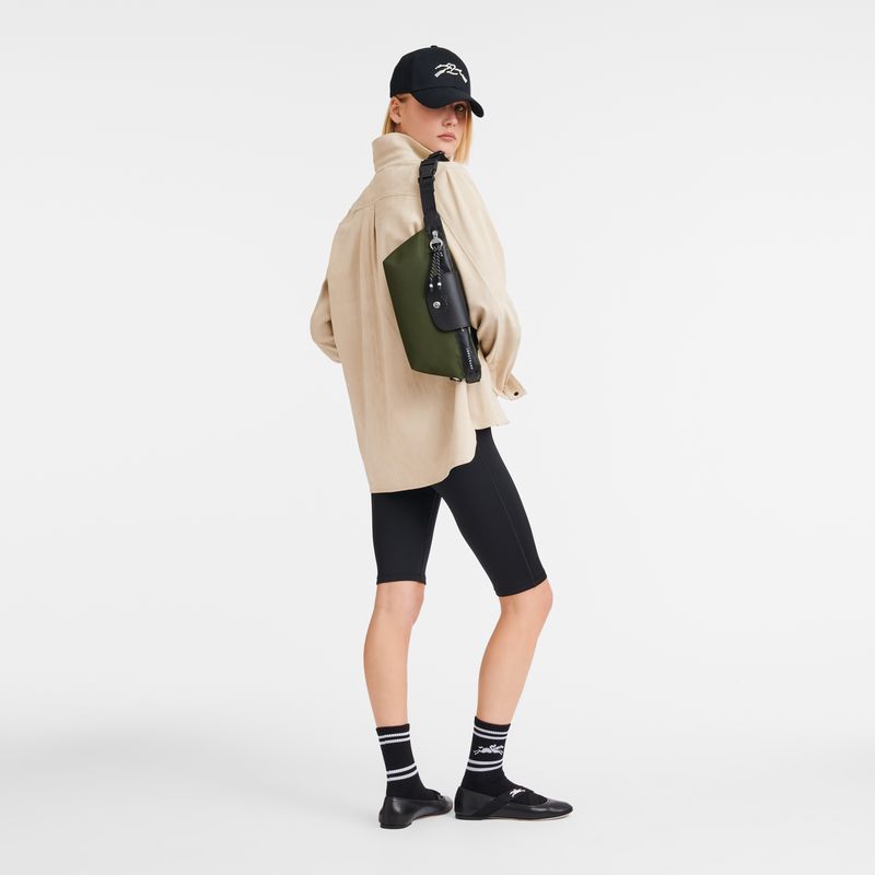 long champ Le Pliage Energy M Canvas Férfi Övtáska Khaki | HUSG7529