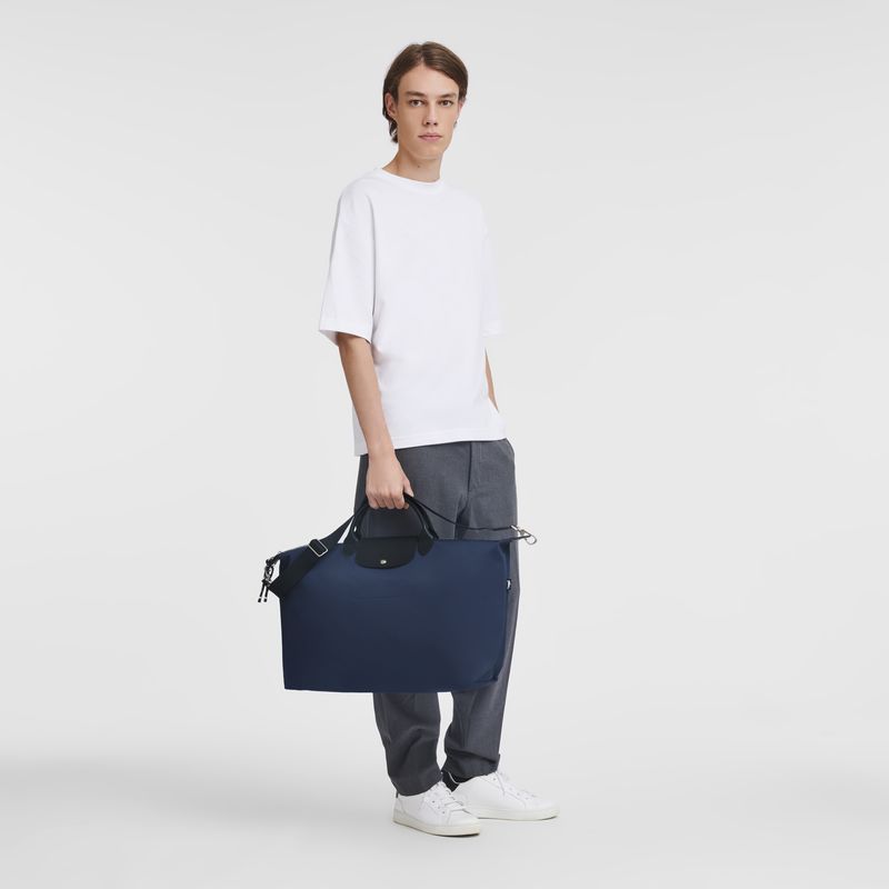 long champ Le Pliage Energy S Recycled canvas Női Utazótáskák Sötétkék | HUDF8333