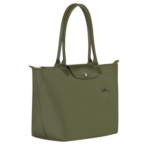 long champ Le Pliage Green L Tote Recycled canvas Női Válltáskák Forest | HUQM8789