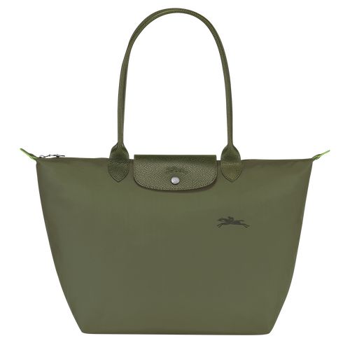 long champ Le Pliage Green L Tote Recycled canvas Női Válltáskák Forest | HUQM8789