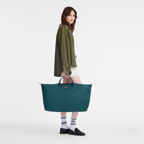 long champ Le Pliage Green M Recycled canvas Női Utazótáskák Páva | HURV8272