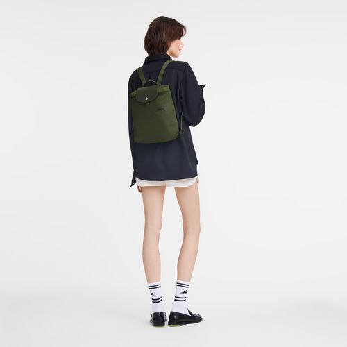 long champ Le Pliage Green M Recycled canvas Férfi Hátizsákok Forest | HUQM7541