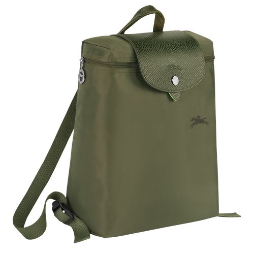 long champ Le Pliage Green M Recycled canvas Férfi Hátizsákok Forest | HUQM7541