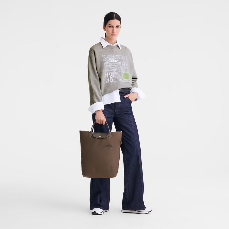 long champ Le Pliage Green M Tote Canvas Női Kézitáska Terra | HULI9238