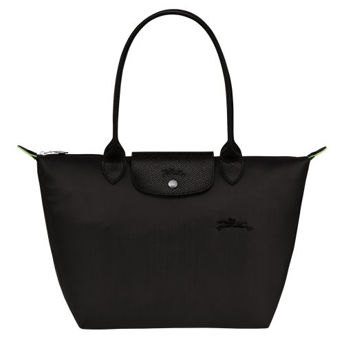 long champ Le Pliage Green M Tote Recycled canvas Női Válltáskák Fekete | HUVR8811