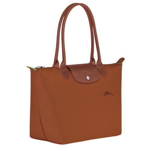 long champ Le Pliage Green M Tote Recycled canvas Női Válltáskák Cognac | HUXY8809