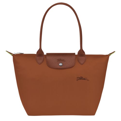 long champ Le Pliage Green M Tote Recycled canvas Női Válltáskák Cognac | HUXY8809