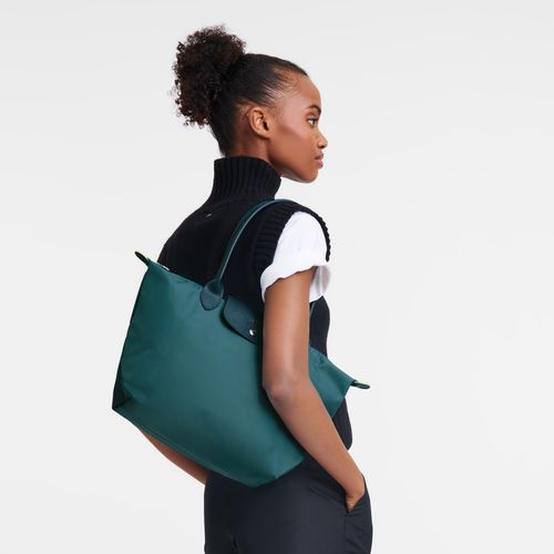 long champ Le Pliage Green M Tote Recycled canvas Női Válltáskák Páva | HUKO8806