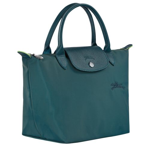 long champ Le Pliage Green S Recycled canvas Női Kézitáska Páva | HUYX9054